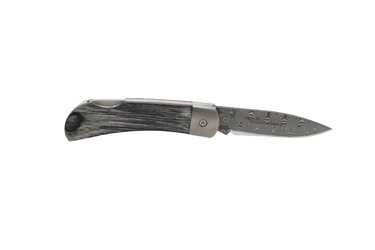Titanium Patriotic 3" Damascus Lockback Knife, back