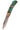 3" Lockback Copper & Brass Core Damascus (VG-10) | Kingman Turquoise, open, blade down