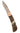 3" Lockback Copper & Brass Core Damascus (VG-10) | Caramel Fossilized Mammoth Tusk, open, blade up