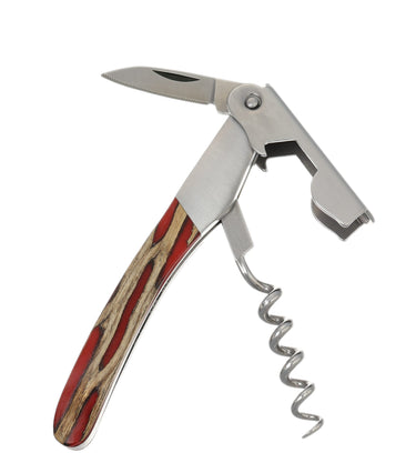 Natural Stabilized Cholla Cactus - Waiter's Knife, Red, open