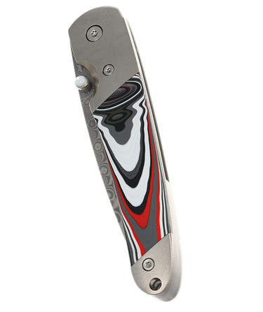 Fordite - Damascus 4" Linerlock, closed