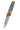 Tesoro Damasteel Button Lock 3½" — Kingman Turquoise #3 / Copper Cerakote, Black PVD Hardware — Down