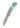 3" Lockback 110-Layer Stainless Damascus – Kingman Turquoise — open, blade down