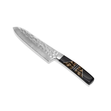 Hammer Damascus 5" Santoku Knife, Fossilized Mammoth Tusk Handle