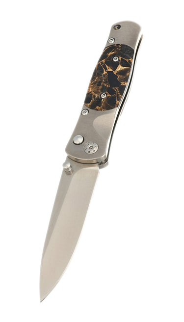 Tesoro Button Lock 3½" — Black Buffalo (GE01-BLK-BUFFALO) — Down