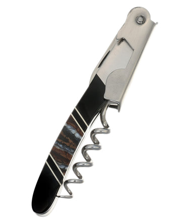 Waiter's Knife — Natural Mammoth Tooth, Jet — Closed