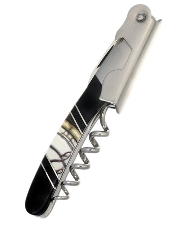 Waiter's Knife — White Mammoth Tusk, Jet — Closed