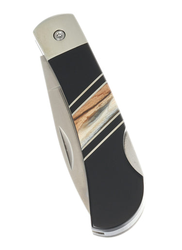 Woolly Mammoth Tusk Jewelry Collection Steel 3" Lockback Knife, closed