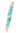 Two-Blade Tuxedo Knife – Kingman Blue Turquoise with Mother of Pearl — closed