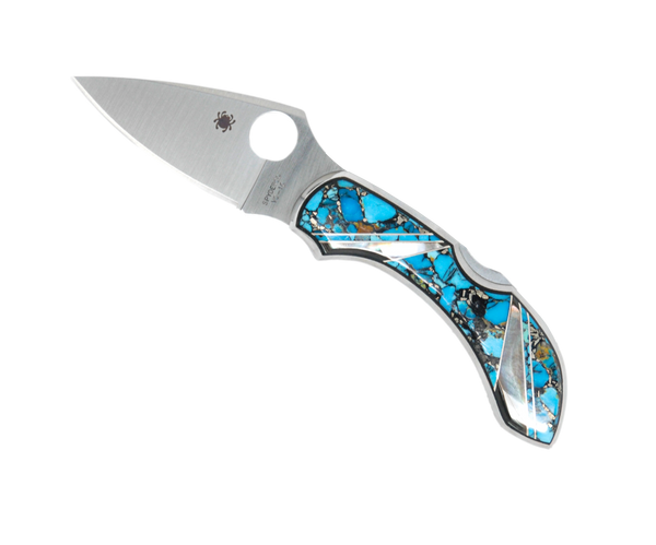 Kingman Turquoise & Mother of Pearl - Spyderco Dragonfly – Santa