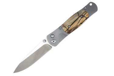 Tesoro Button Lock 3½" — Mammoth Tusk — Blade Down