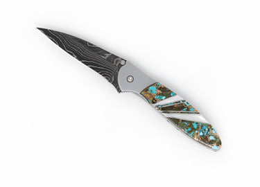 Polychrome Kingman Turquoise, Kershaw Leek, open