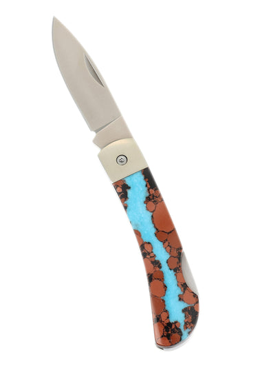 Vein Turquoise Collection 3" Lockback Knife, open