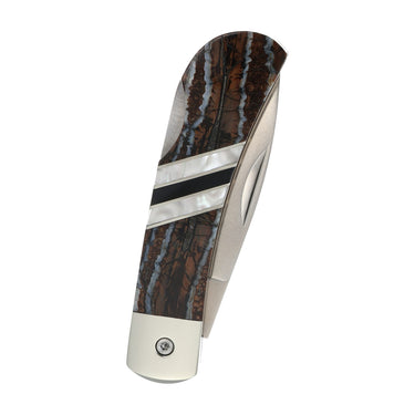Wooly Mammoth Tooth Collection 3" Lockback Knife, Natural, closed