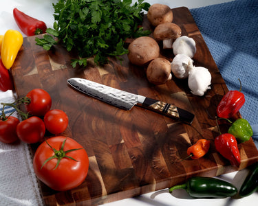 Vein Turquoise Collection 5" Santoku Knife — lifestyle