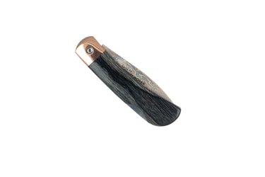 3" Lockback Copper & Brass Core Damascus (VG-10) | Kingman Turquoise, back