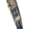 4" Liner Lock Copper & Brass Core Damascus (VG-10) | Blue Fossilized Mammoth Tooth, closed