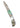 3" Damascus Lockback — Abalone / Green Anodized Frame — Open