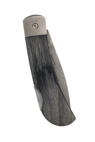3" Damascus Lockback — Dinosaur Bone — Generic Back