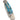 El Rey Damasteel Button Lock Collection W/Pocket Clip, Bonita Blue Turquoise, closed