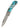 3" Lockback 110-Layer Stainless Damascus – Kingman Blue Turquoise — open, blade down