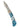 3" Lockback 110-Layer Stainless Damascus – Bonita Blue Turquoise — open