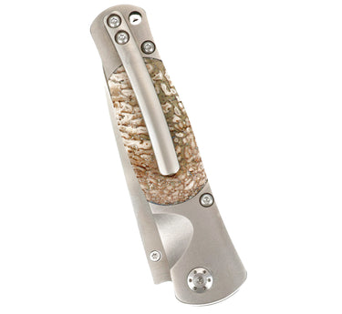 Tesoro Button Lock 3½" — Dinosaur Bone — Closed