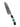 5" Santoku Hammer Damascus (VG-10 Core) – Turquoise with Jet — studio view