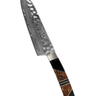 Hammer Damascus 5" Santoku Knife, caramel fossilized mammoth tusk handle