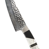Hammered Damascus Jewelry Collection 8" Chef Knife, Mother-of-Pearl with Jet handle