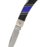 3" Lockback 110-Layer Stainless Damascus – Lapis Lazuli with Jet — open, blade down