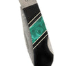 Titanium Damascus 3" Lock Back Jewelry Collection, Malachite, closed