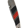 4" Liner Lock 110-Layer Stainless Damascus – Red Coral with Jet — closed