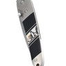 4" Liner Lock 110-Layer Stainless Damascus – White Mammoth Tusk with Jet — closed