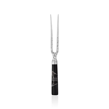 Hammer Damascus Carving Set, Fossilized Mammoth Tusk Handles, carving fork
