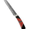 Hammer Damascus 9" Bread Knife, Red Sponge Coral with Jet handle