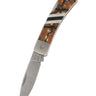 3" Lockback 110-Layer Stainless Damascus – Carmel Mammoth Tusk — open, blade down