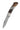 3" Lockback 110-Layer Stainless Damascus – Spalted Beech with Mother of Pearl — open, blade down