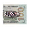 Titanium Money Clip – Fordite — studio view
