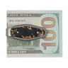 Titanium Money Clip – Black Buffalo Bronze — studio view