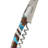 Waiter's Knife — Turquoise, Lava Rock and Bronze — Closed