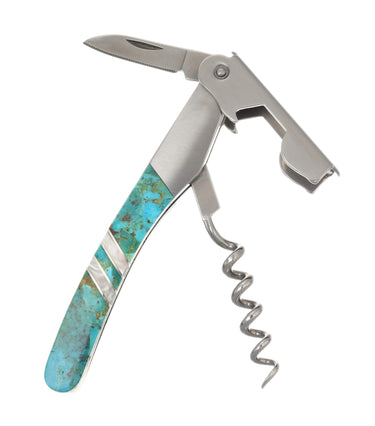 Waiter's Knife — Kingman Turquoise #1 — Open