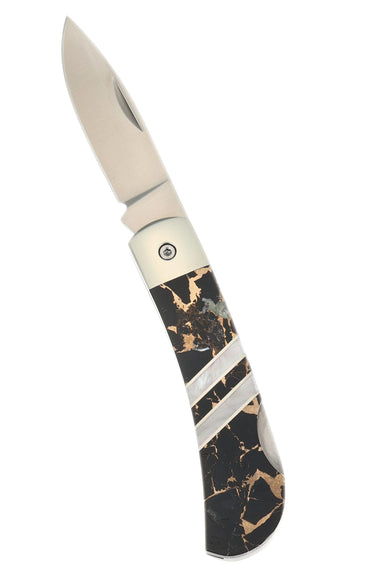 3" Lockback — Black Buffalo — Open