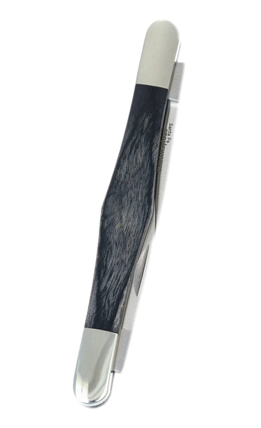 Two-Blade Tuxedo Knife – Kingman Blue Turquoise with Mother of Pearl — studio view