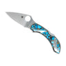 Kingman Turquoise & Mother of Pearl, Spyderco Dragonfly, open