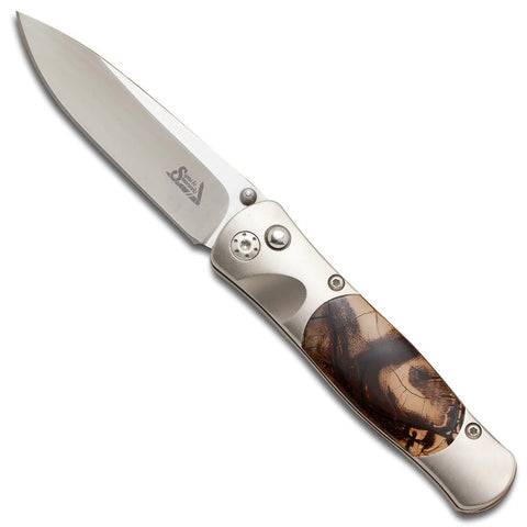 Tesoro - Woolly Mammoth Tusk 3 1/2" Button Lock Knife