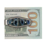 Titanium Money Clip – Blue Fossilized Mammoth Tooth — studio view