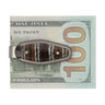 Titanium Money Clip – Natural Fossilized Mammoth Tooth — studio view