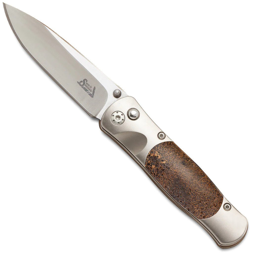 Tesoro - Woolly Mammoth Bone 3 1/2" Button Lock Knife