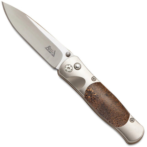Tesoro - Woolly Mammoth Bone 3 1/2" Button Lock Knife